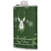 Grüne Rentierflasche Flachmann (Links)