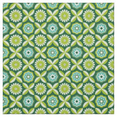 Grüne Retro-Blume Stoff (Muster)
