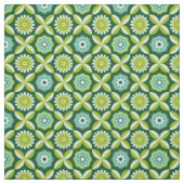 Grüne Retro-Blumen Stoff (Muster)