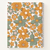 Grüne Retro Floral School Anpassbare Notebook-PCs Notizblock (Rückseite)