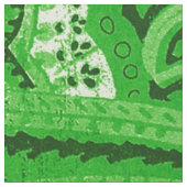Grüne Retro Paisley Bandanna/Bandana Stoff (Nahaufnahme)