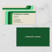 grüne Retro Streifen: v.2: Visitenkarte (Vorne/Hinten)