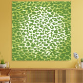 Grüne Retro-Tierfarbe Leopard Leinwanddruck (Insitu (Wohnzimmer))