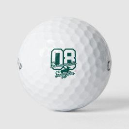 Grüne Retro-Typografie Sacramento Snuggles Corgi  Golfball