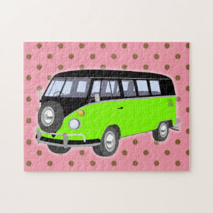 GRÜNE RETRO VAN ROADTRIP PUZZLE HERAUSFORDERUNG
