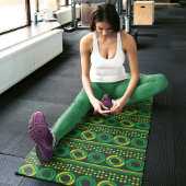 grüne Retrokreise Yogamatte