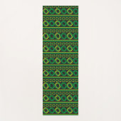 grüne Retrokreise Yogamatte (Vorderseite)