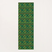 grüne Retrokreise Yogamatte (Rückseite)