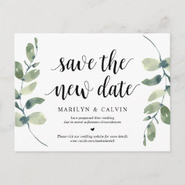 Grüne, Rett des neuen Datums, Hochzeit verschoben Postkarte