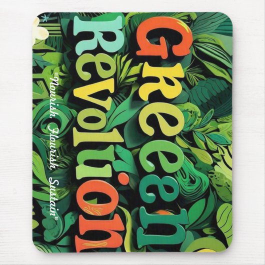 "Grüne Revolution entfesselt" Mousepad (Vorne)