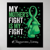 Grüne Ribbon Mutter Cholangiokarzinom Bewusstsein Poster (Vorne)