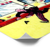 Grüne Riesen-Vintage Comicen Poster (Ecke)