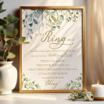 Grüne Ring auf ihm Brautparty Poste Poster<br><div class="desc">Ein Schild mit einem grünen Eukalyptus-Brautparty. Ideal für Grünpflanzen oder Brautparty zum Thema Garten. Bitte kontaktieren Sie mich per Chat,  wenn Sie Fragen zum Kunstwerk haben oder eine Anpassung benötigen. BITTE BEACHTEN SIE: Für Unterstützung bei Bestellungen,  Versand,  Produktinformationen usw. wenden Sie sich direkt an den Zazzle Kundenservice https://help.zazzle.com/hc/en-us/articles/221463567-How-Do-I-Contact-Zazzle-Customer-Support-.</div>