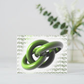 Grüne Ringe Postkarte (Stehend Vorderseite)