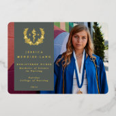 Grüne RN Asclepius Abschluss Foto Ankündigung (Vorderseite)