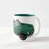 Grüne Roadster-Tasse Zweifarbige Tasse (VorderseiteRechts)
