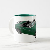 Grüne Roadster-Tasse Zweifarbige Tasse (Vorderseite Links)
