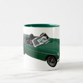 Grüne Roadster-Tasse Zweifarbige Tasse (Mittel)