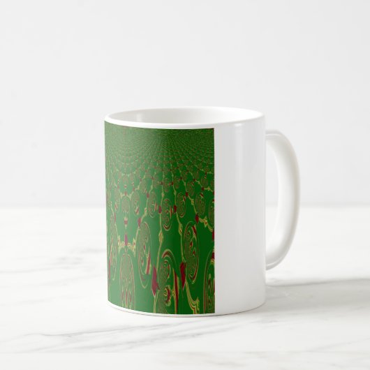 Grüne Roboter Kaffeetasse (VorderseiteRechts)