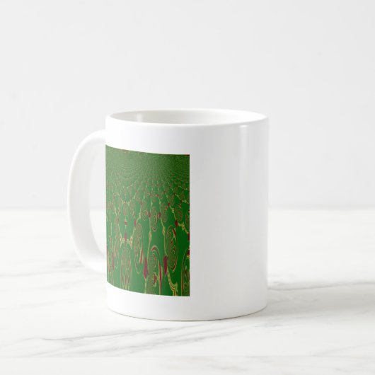 Grüne Roboter Kaffeetasse (Vorderseite Links)