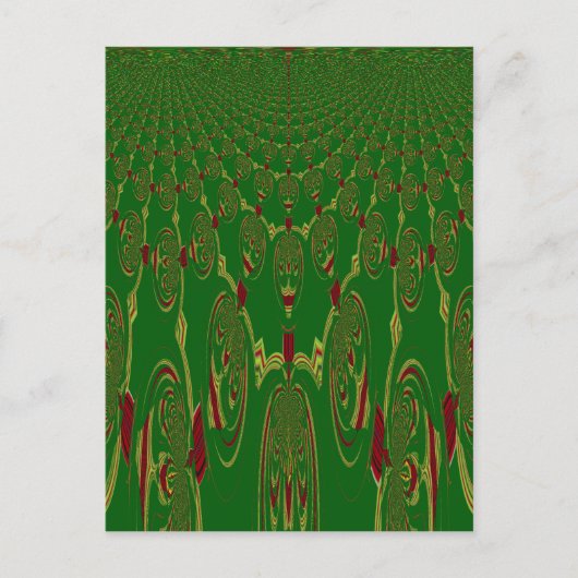 Grüne Roboter Postkarte (Vorderseite)