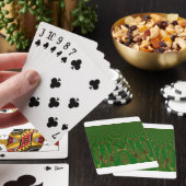 Grüne Roboter Spielkarten (In Situ)