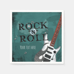 Grüne Rock N Roll Star Geburtstagsfeier Veranstalt Serviette