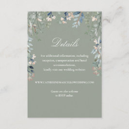 Grüne Rodelbahn mit floralen Kaskaden Hochzeiten D Begleitkarte