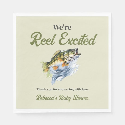 Grüne Rolle für die Fischerei begeistert durch die Serviette (Vorderseite)