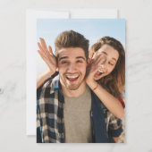 Grüne Romantisches Foto Save the Date Einladung (Rückseite)