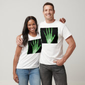 Grüne Röntgenstrahl-Skelett-Hand T-Shirt (Unisex)