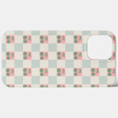 Grüne rosa Ästhetik Cherry Chirered Y2K Muster Case-Mate iPhone Hülle (Rückseite (Horizontal))