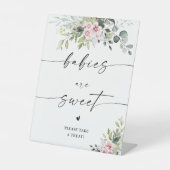 Grüne Rosa Babys sind süße Zeichen Sockelschild (Vorderseite)