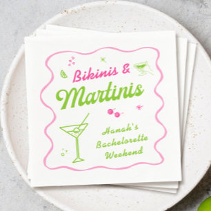 Grüne rosa Bikinis und Martins Junggesellinnenabsc Serviette