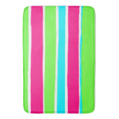 Grüne rosa blaue Streifen Badematte (Vorderseite Vertikal)
