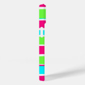 Grüne rosa blaue Streifen Case-Mate iPhone Hülle (Rückseite / Rechts)