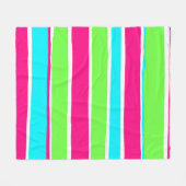 Grüne rosa blaue Streifen Fleecedecke (Vorderseite (Horizontal))
