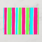 Grüne rosa blaue Streifen Postkarte (Vorderseite)