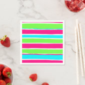 Grüne rosa blaue Streifen Serviette (Beispiel)