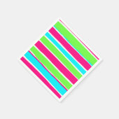 Grüne rosa blaue Streifen Serviette (Ecke)