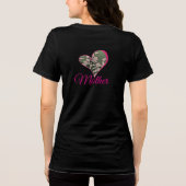 Grüne Rosa Blüte Tri-Blend Shirt (Rückseite)