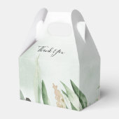 Grüne rosa Blütenblütenblütenblüte Geschenkschachtel (Rückseite)