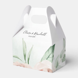 Grüne rosa Blütenblütenblütenblüte Geschenkschachtel