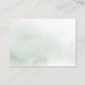 Grüne Rosa Blütenblütenrezeption Begleitkarte (Rückseite)