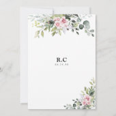 Grüne Rosa Bridal Dusche Einladung (Rückseite)