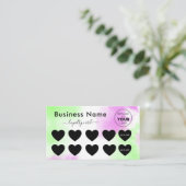 Grüne rosa Gefärbte Krawatte Logokombination Minim Treuekarte (Stehend Vorderseite)