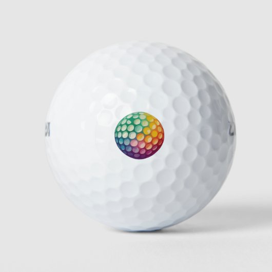 Grüne rosa gelbe Violette Golfball (Vorderseite)