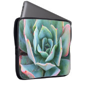 Grüne rosa Kaktus Sukkulentes Foto kühl Stilvoll Laptopschutzhülle (Vorne Rechts)