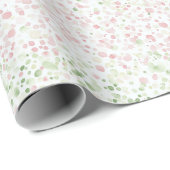 Grüne rosa Konfetti Punkte Geburtstag Geschenkpapier (Rolleneckpunkt)