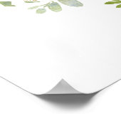 Grüne rosa Kürbis Babydusche Begrüßungszeichen Poster (Ecke)